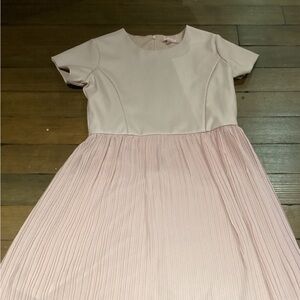 BCBG girls Pink Faux Leather Fit And Flare Dress